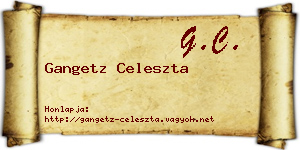 Gangetz Celeszta névjegykártya
